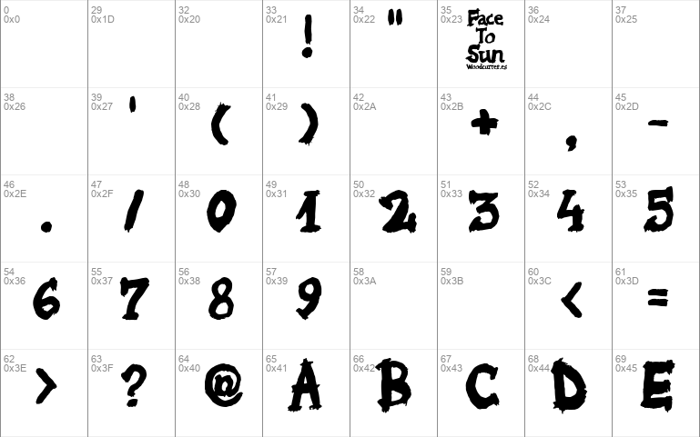 Face to Sun font