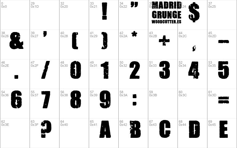 Madrid Grunge font