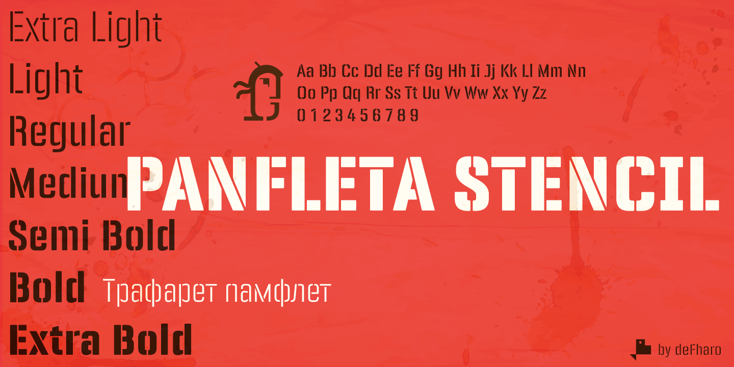 Panfleta Stencil ExtBd font