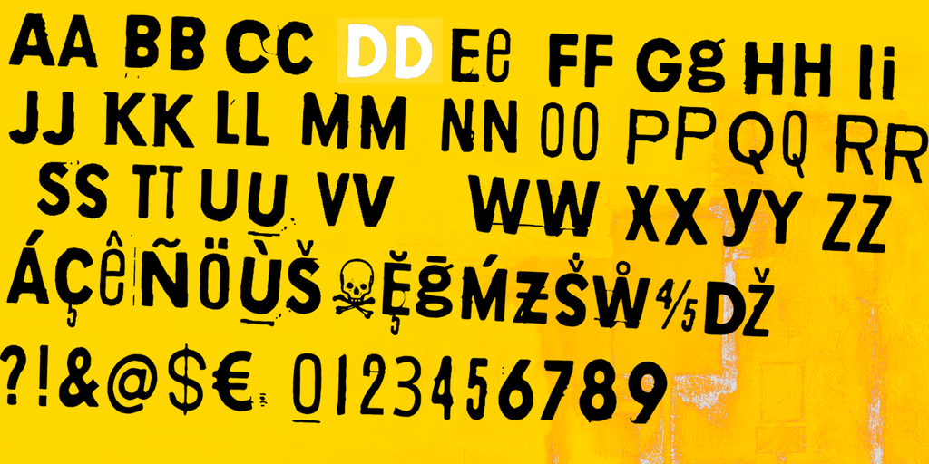 Yellow Obscure font
