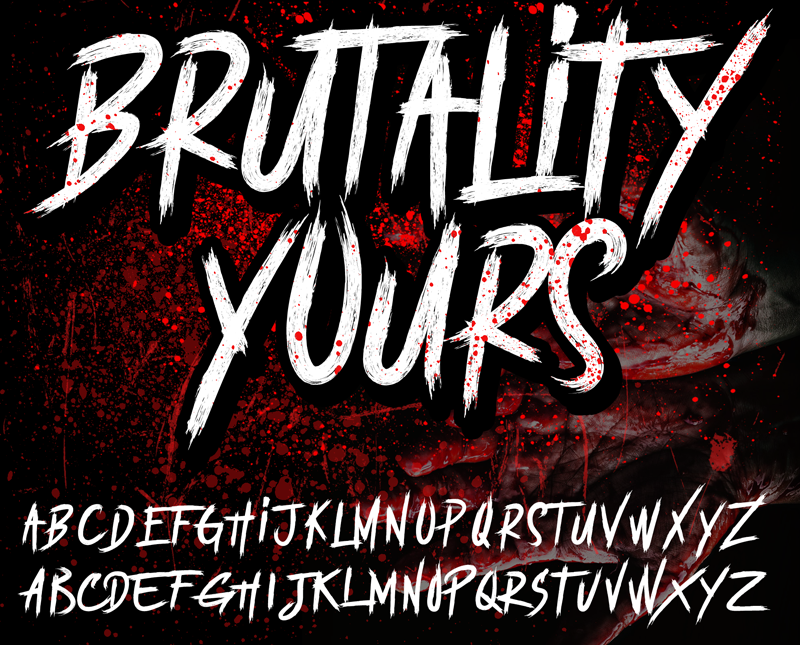 BRUTALItY YOURS  DEMO font