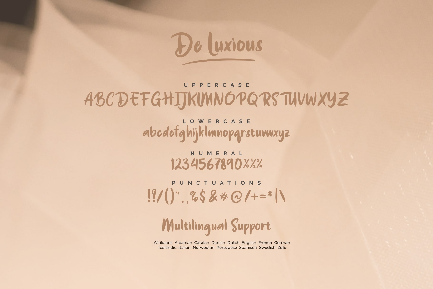 De Luxious font