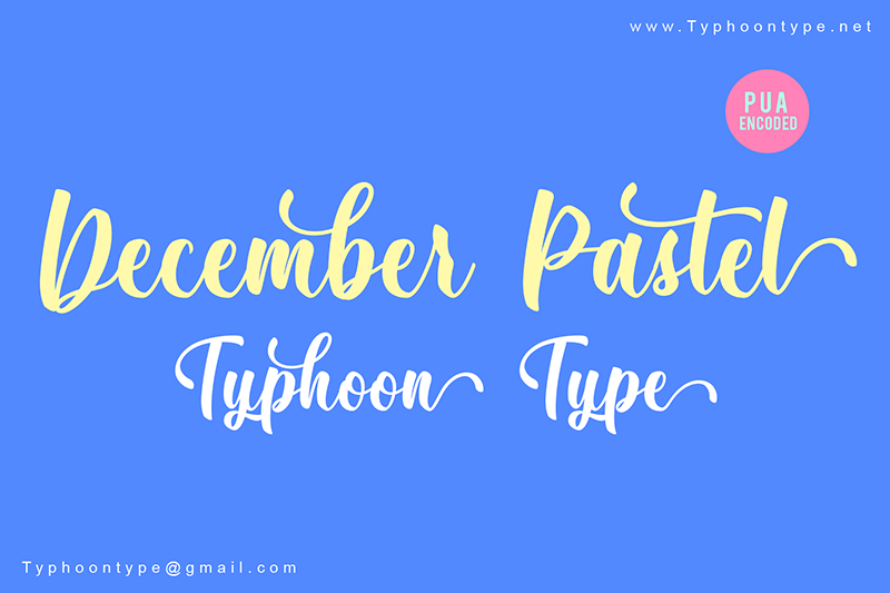 December Pastel - Personal Use font