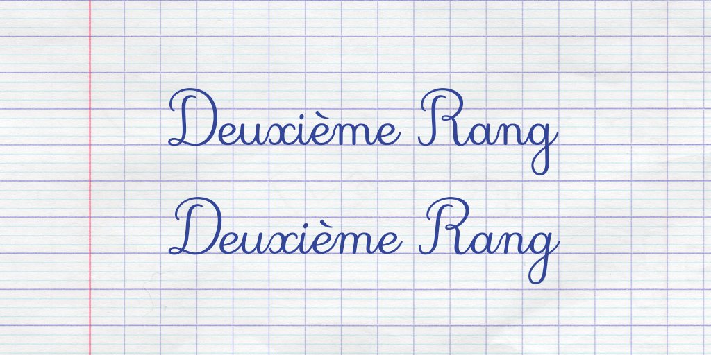 Deuxieme Rang font