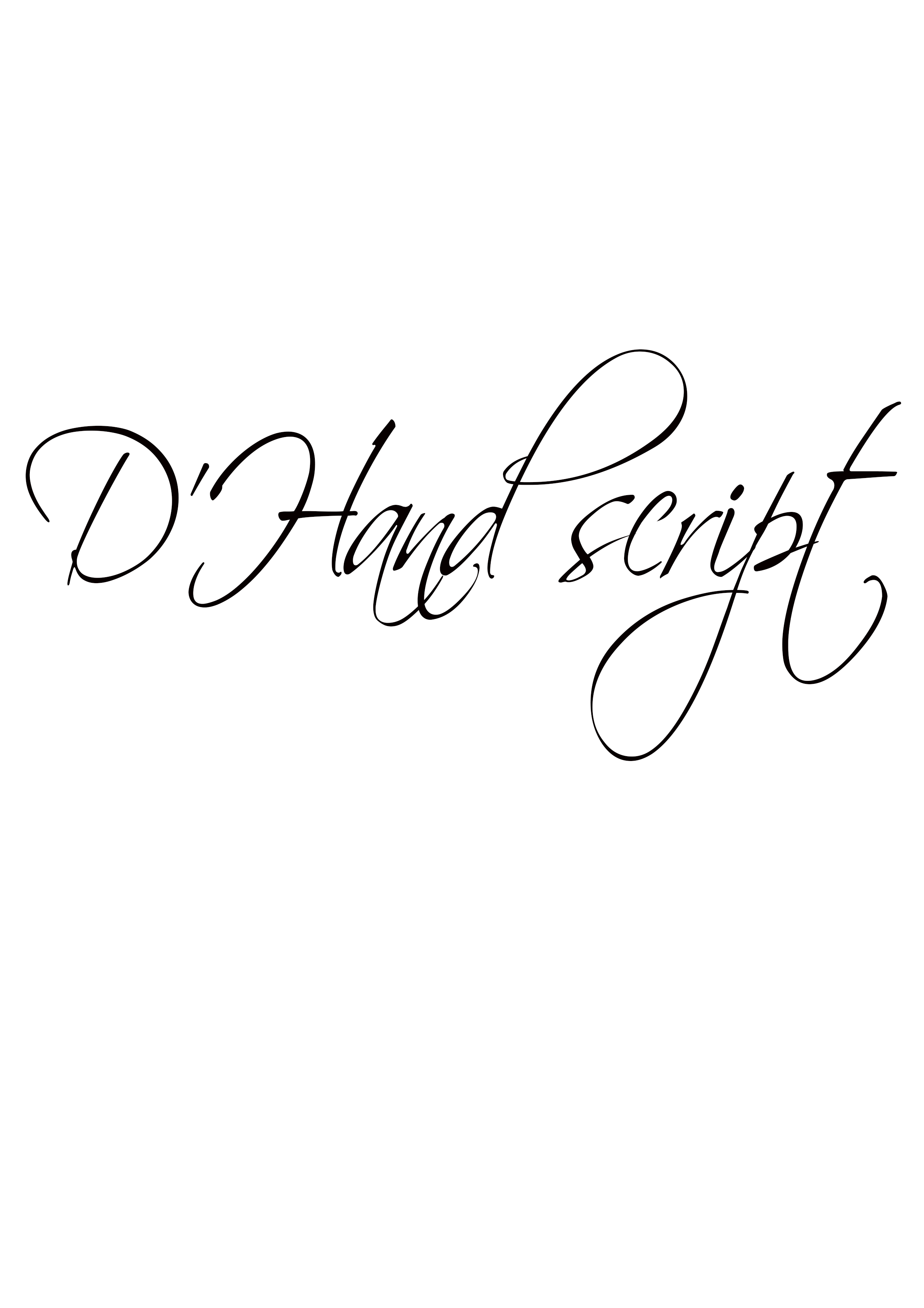 D'Handscript font