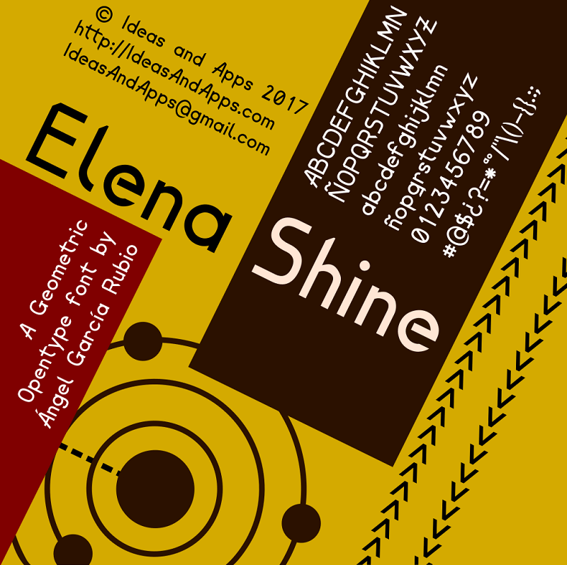 Elena Shine font