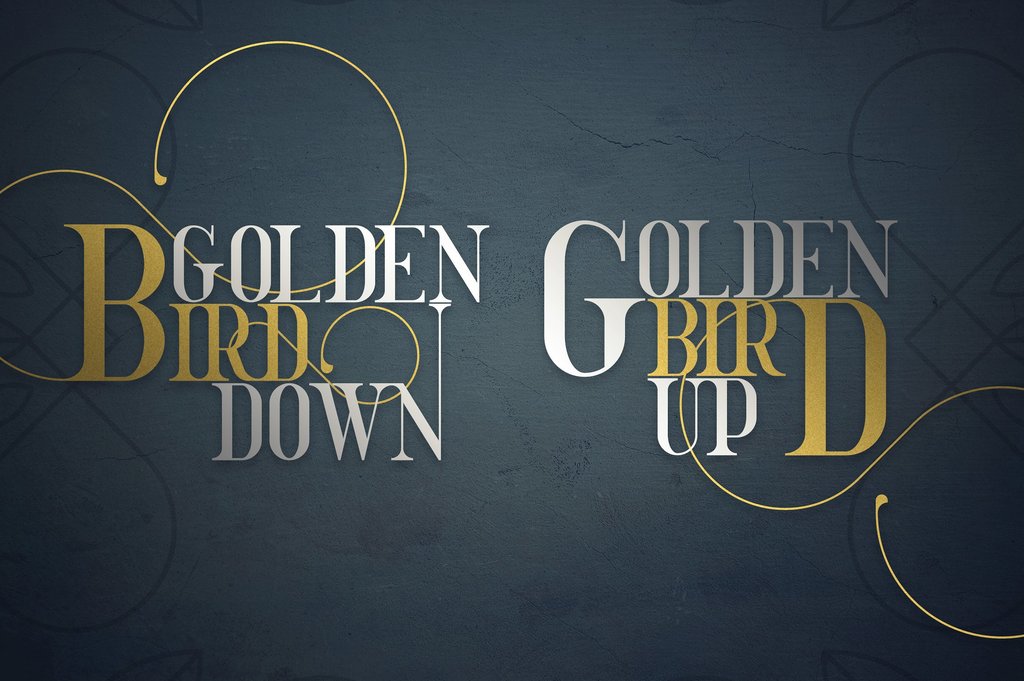 GoldenBird Down font