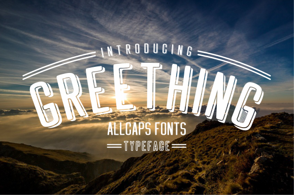 GREETHING BLOCK SHADOW LINE font