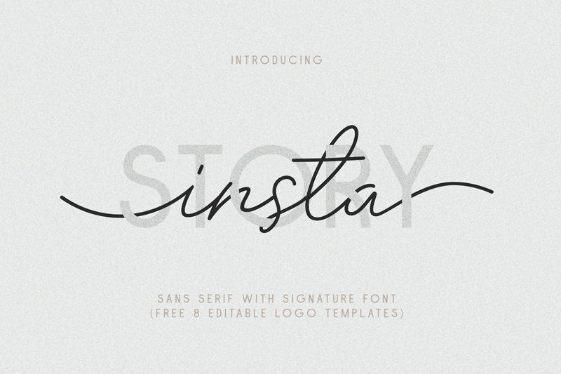 Insta Story Signature font