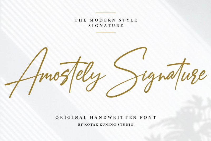 Amostely Signature font