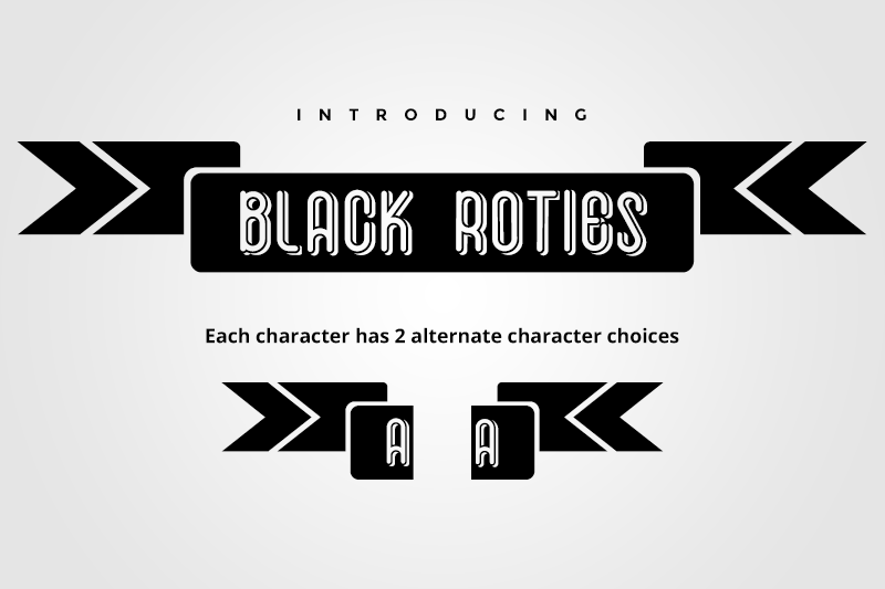 Black Roties font