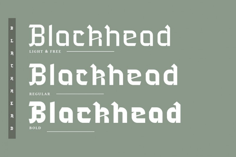 Blackhead Light-FREE font
