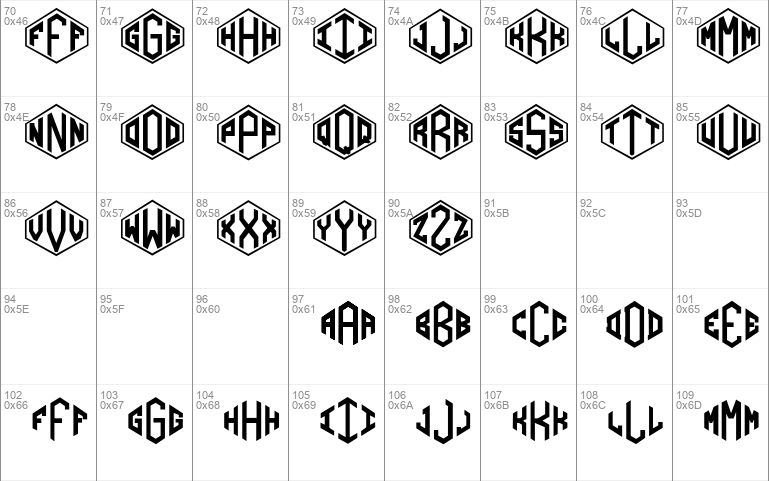 Diamondgrams font