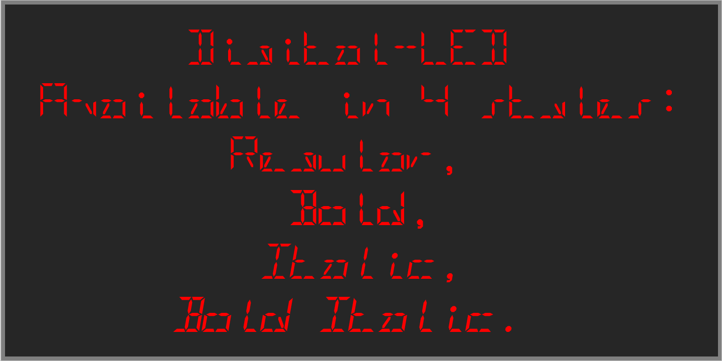 Digital-LED-Demo font