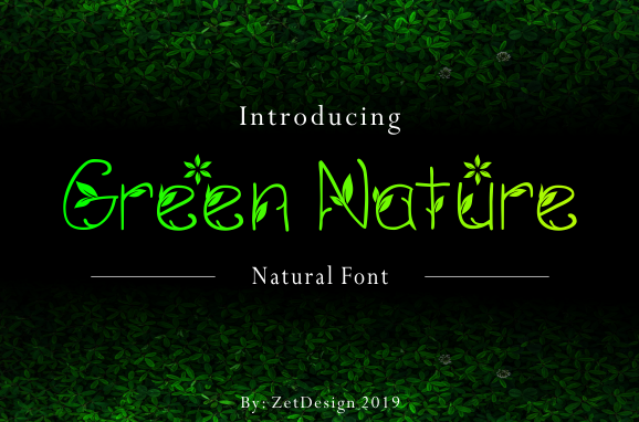 GREEN NATURE font