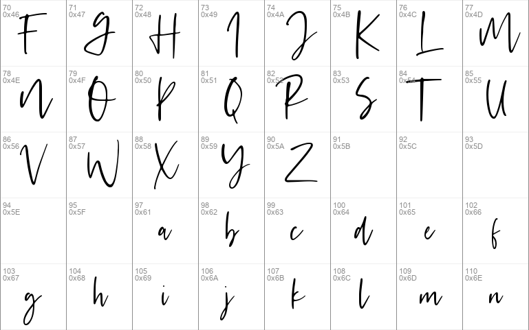 Handsel font