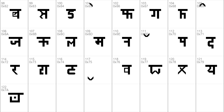 HINDU MATERA font