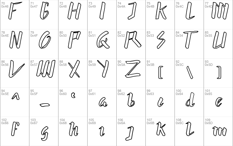 hummer outline font
