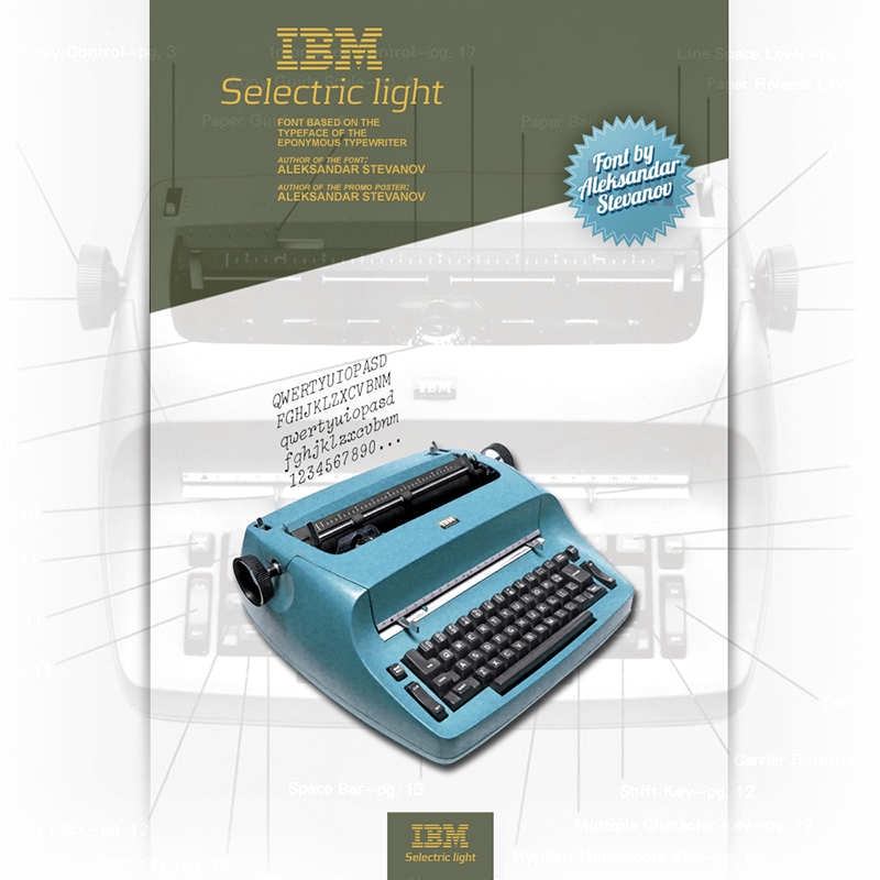 IBM Selectric Light font