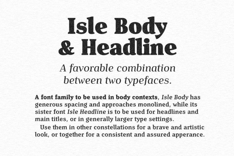 Isle Body PERSONAL USE font