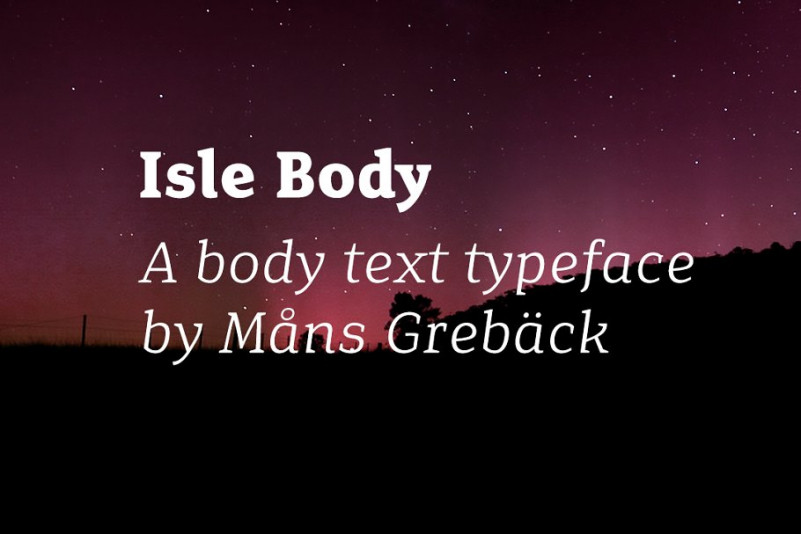 Isle Body PERSONAL USE font
