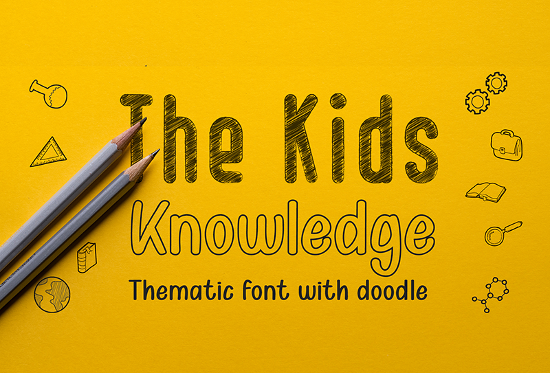Kid Knowledges 1 outline font