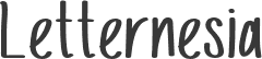 Letternesia font