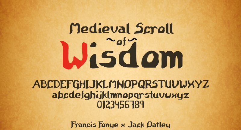 Medieval Scroll of Wisdom font