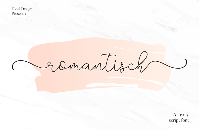 romantisch  personal use font