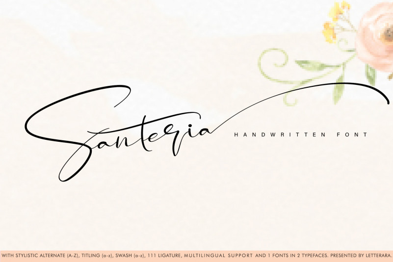 Santeria Signature font
