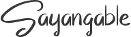 Sayangable font