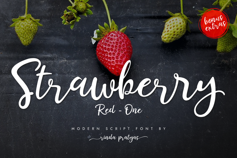 Strawberry Red One Demo version font