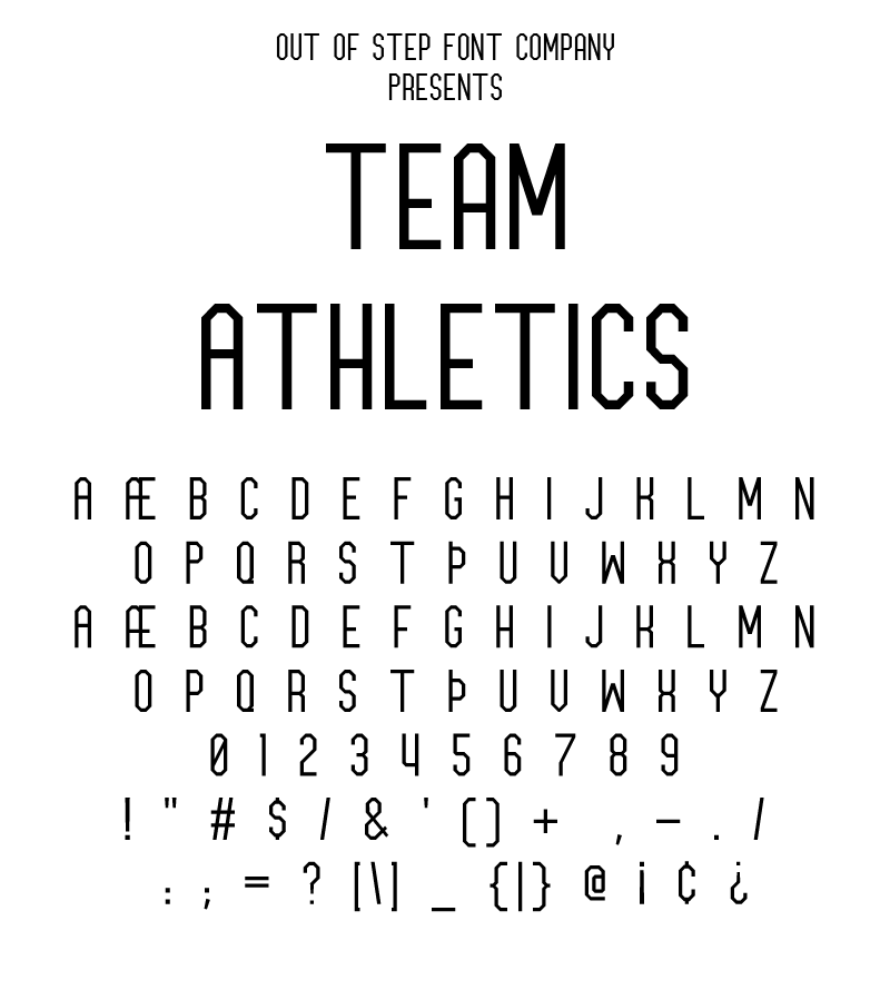 Team Athletics font