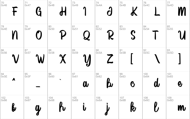 Vector Type font