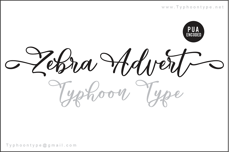 Zebra Advert - Personal Use font