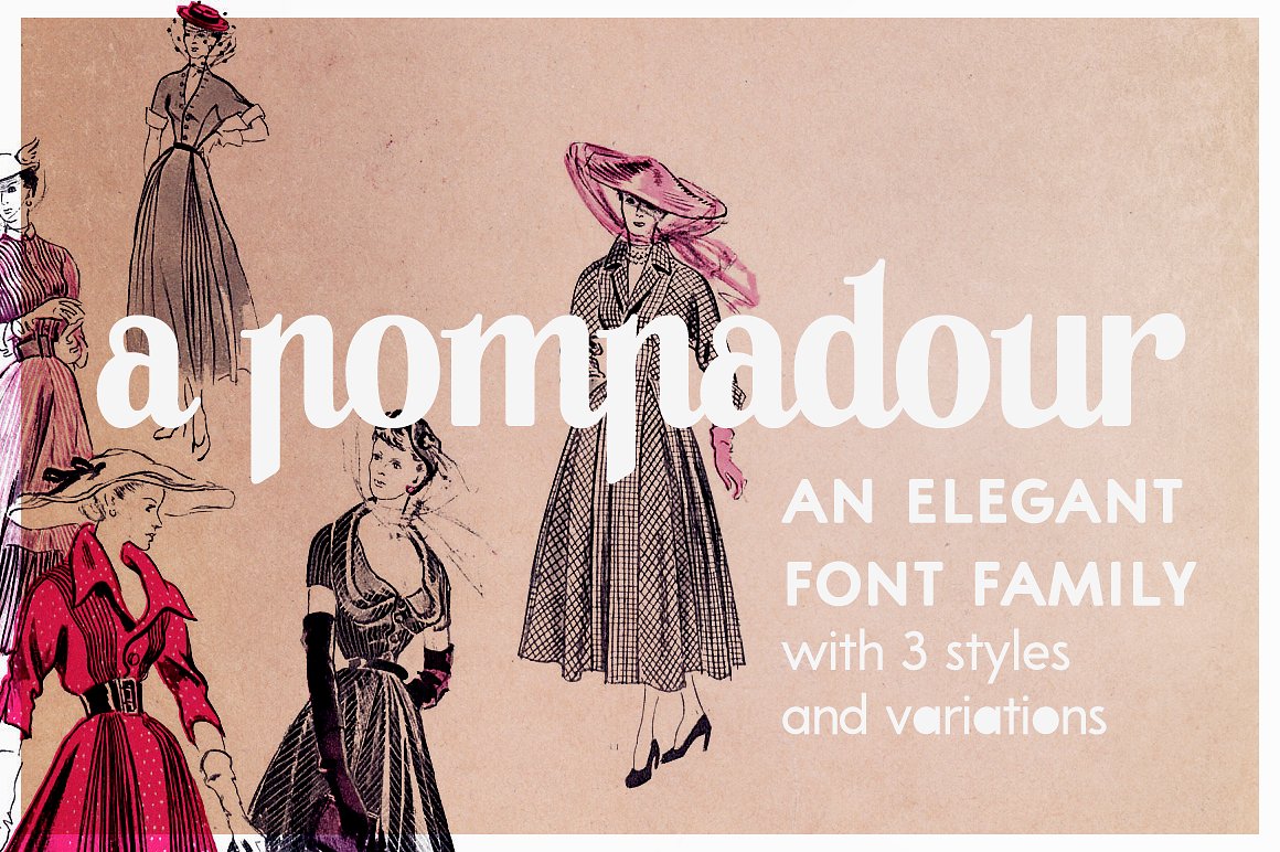 A Pompadour Display Sample font