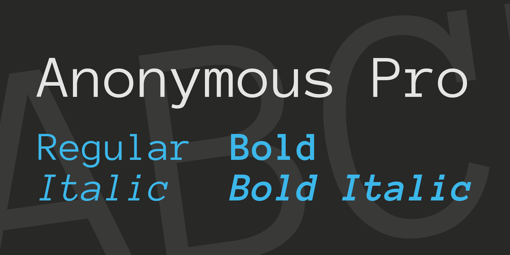 Anonymous Pro font