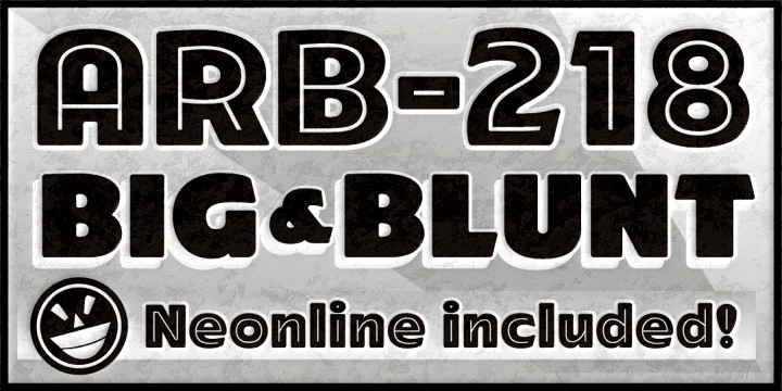 ARB-218 Big Blunt MAR-50 font