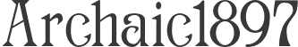 Archaic1897 font