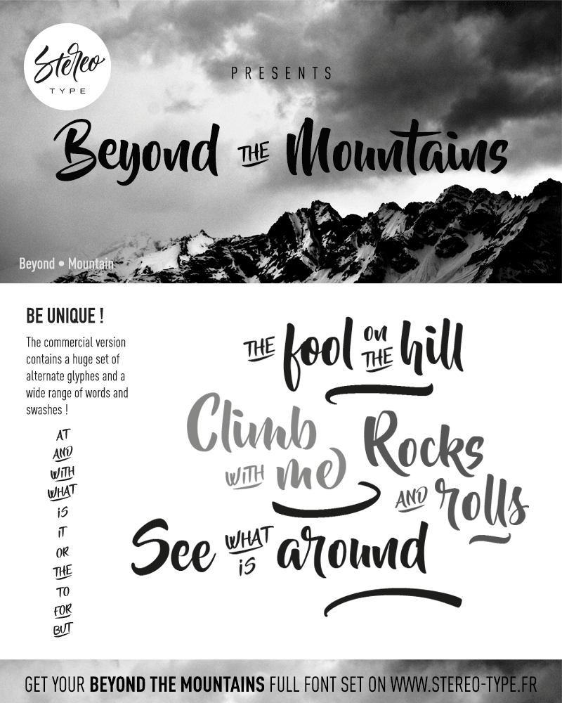 Beyond The Mountains font