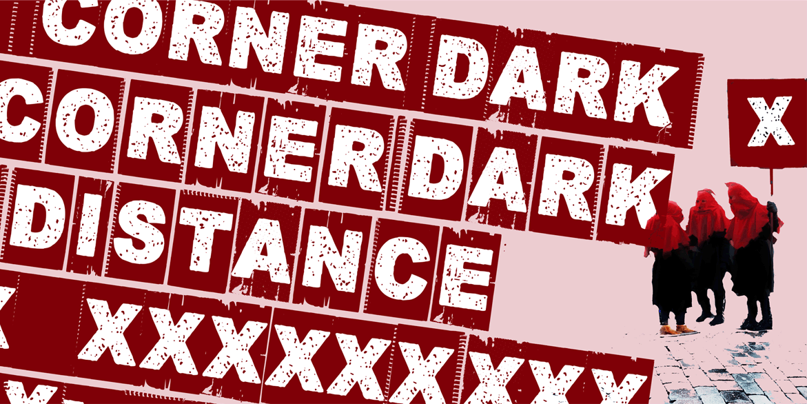 Corner Dark Distance font