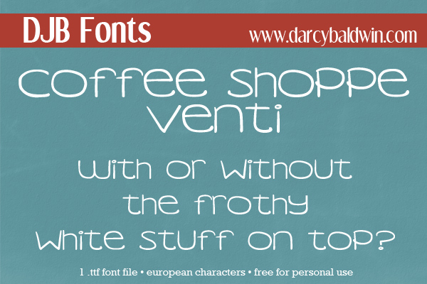 DJB COFFEE SHOPPE VENTI font