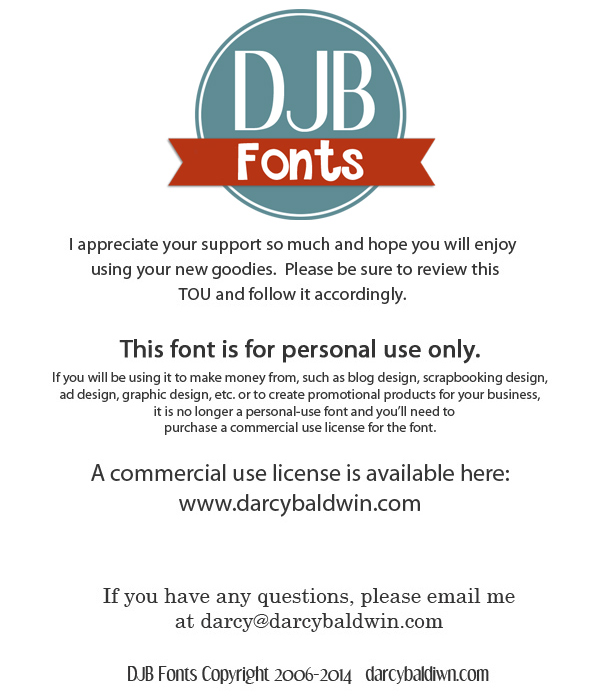 DJB Dear St. Nick font