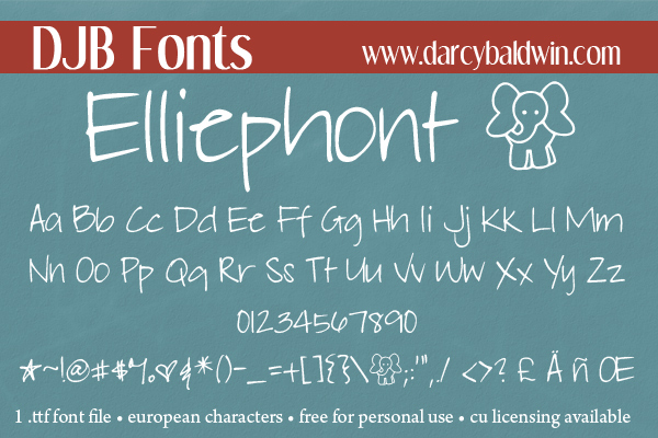 DJB Elliephont font