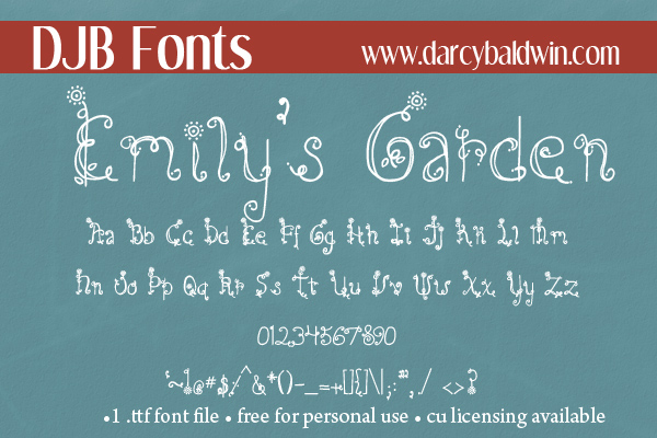 DJB Emilys Garden font