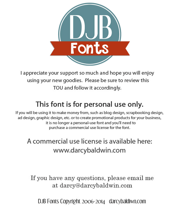 DJB MrsWebster font