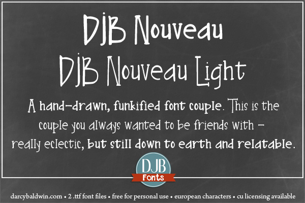 DJB Nouveau Light font