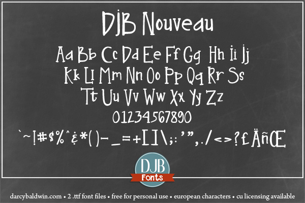 DJB Nouveau Light font