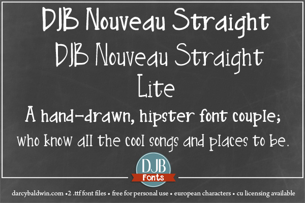 DJB Nouveau Straight Lite font