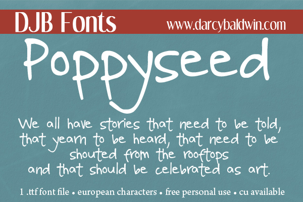 DJB Poppyseed font